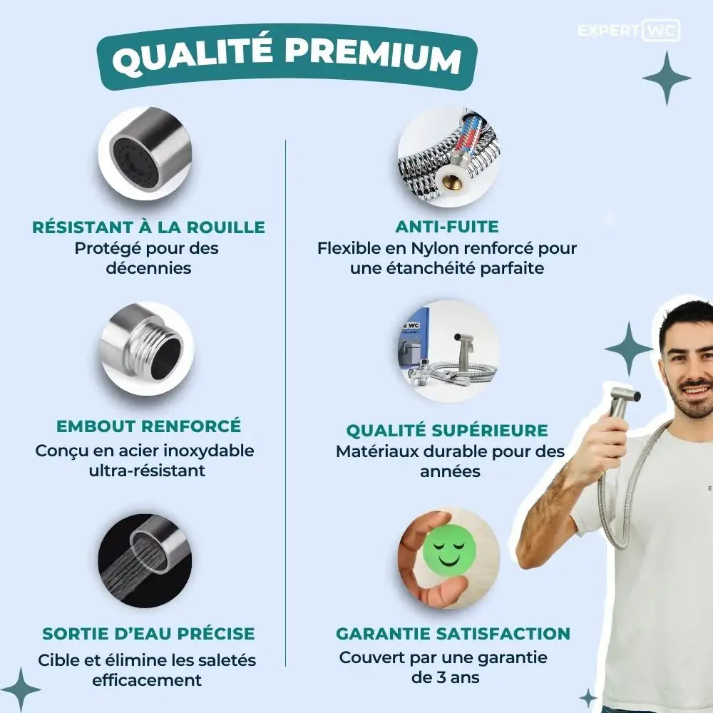 Douchette WC pour toilette suspendu