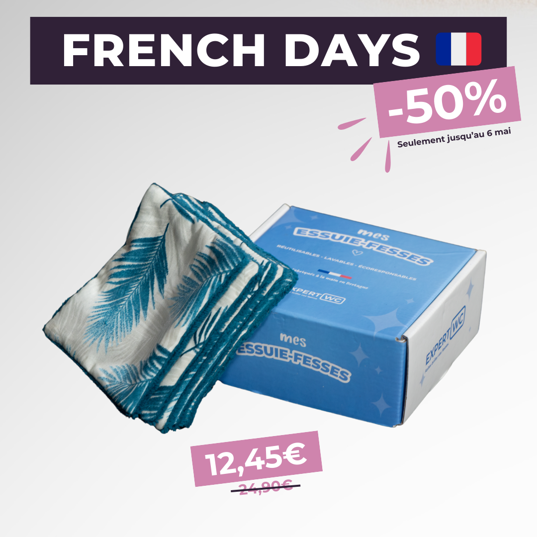 Lot de 5 Essuie Fesses Réutilisable