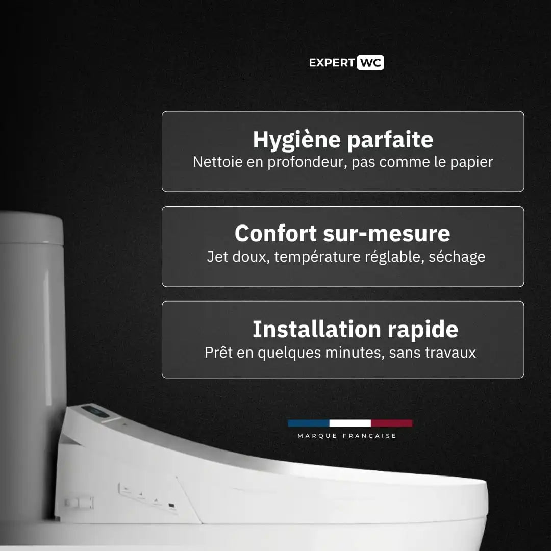 Abattant WC japonais Solanus : hygiène à l’eau, confort sur mesure, installation sans travaux