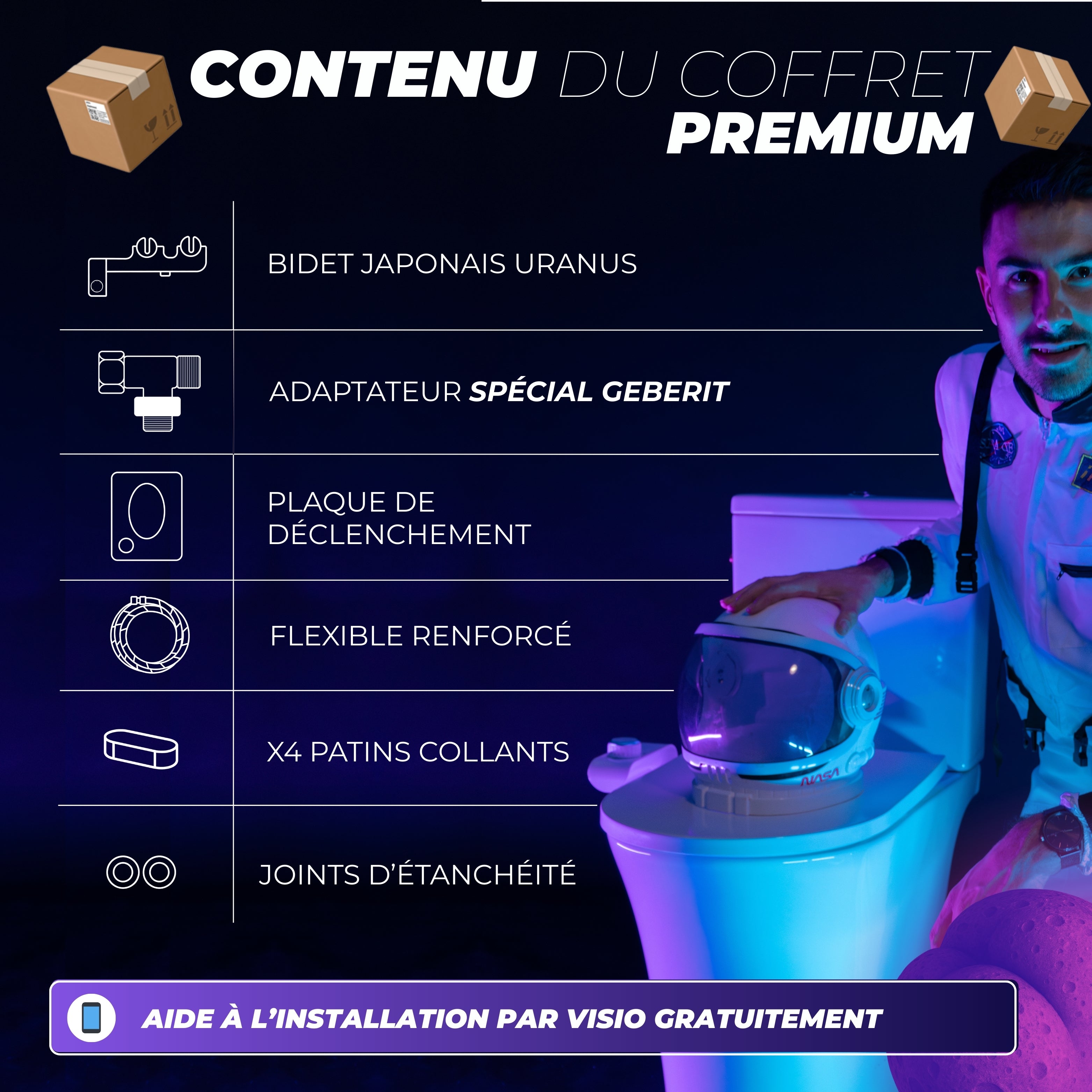 Kit WC Suspendus Japonais Uranus