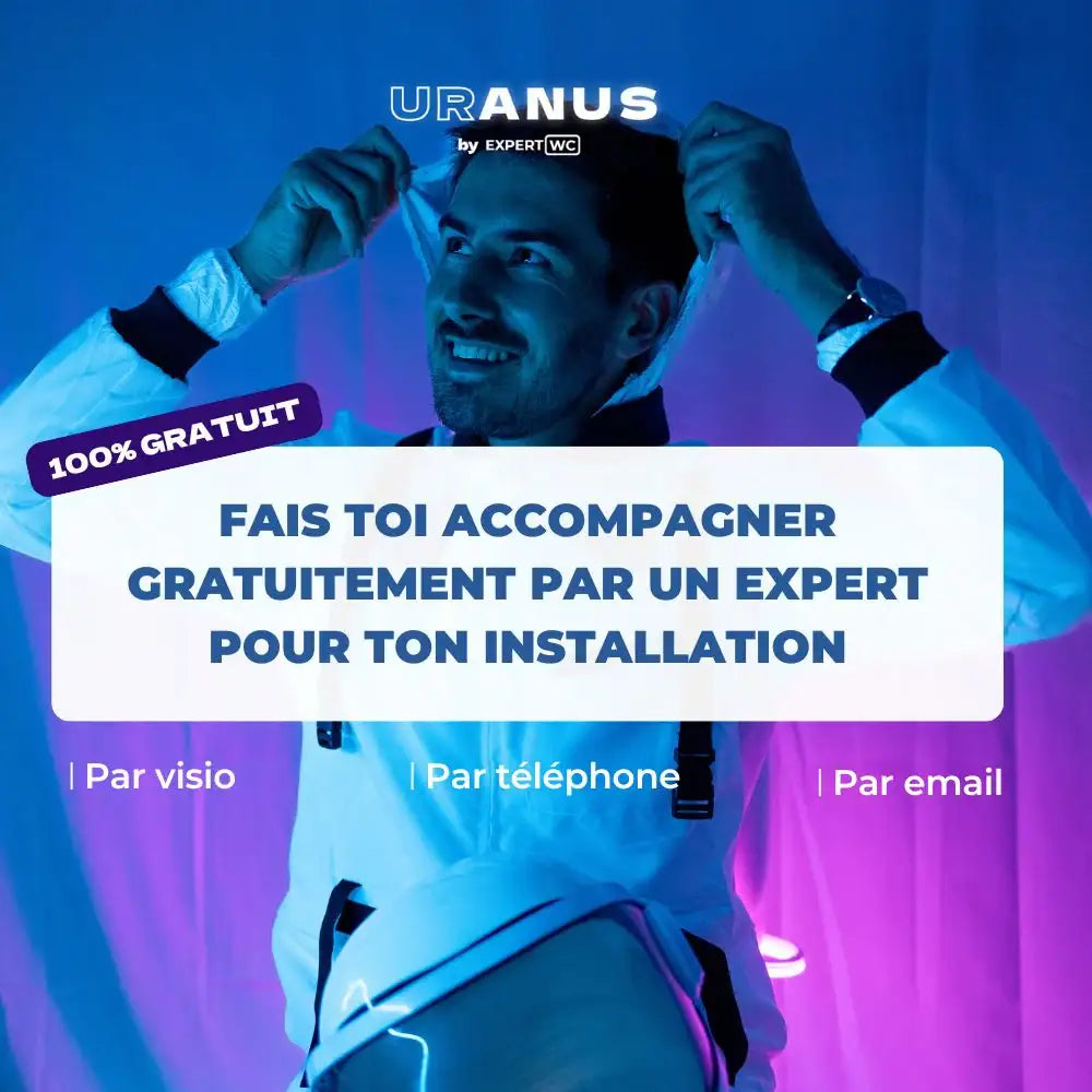 Accompagnement gratuit par un expert pour installer son kit WC japonais, en visio, téléphone ou email