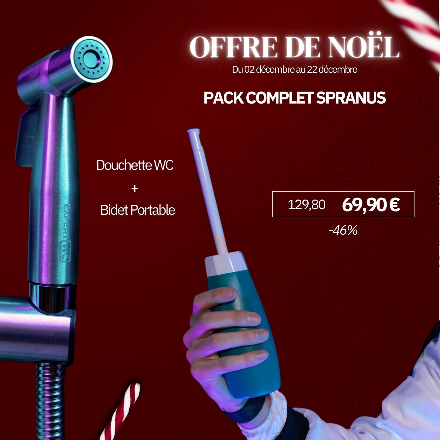 Pack Douchette WC + Bidet portable