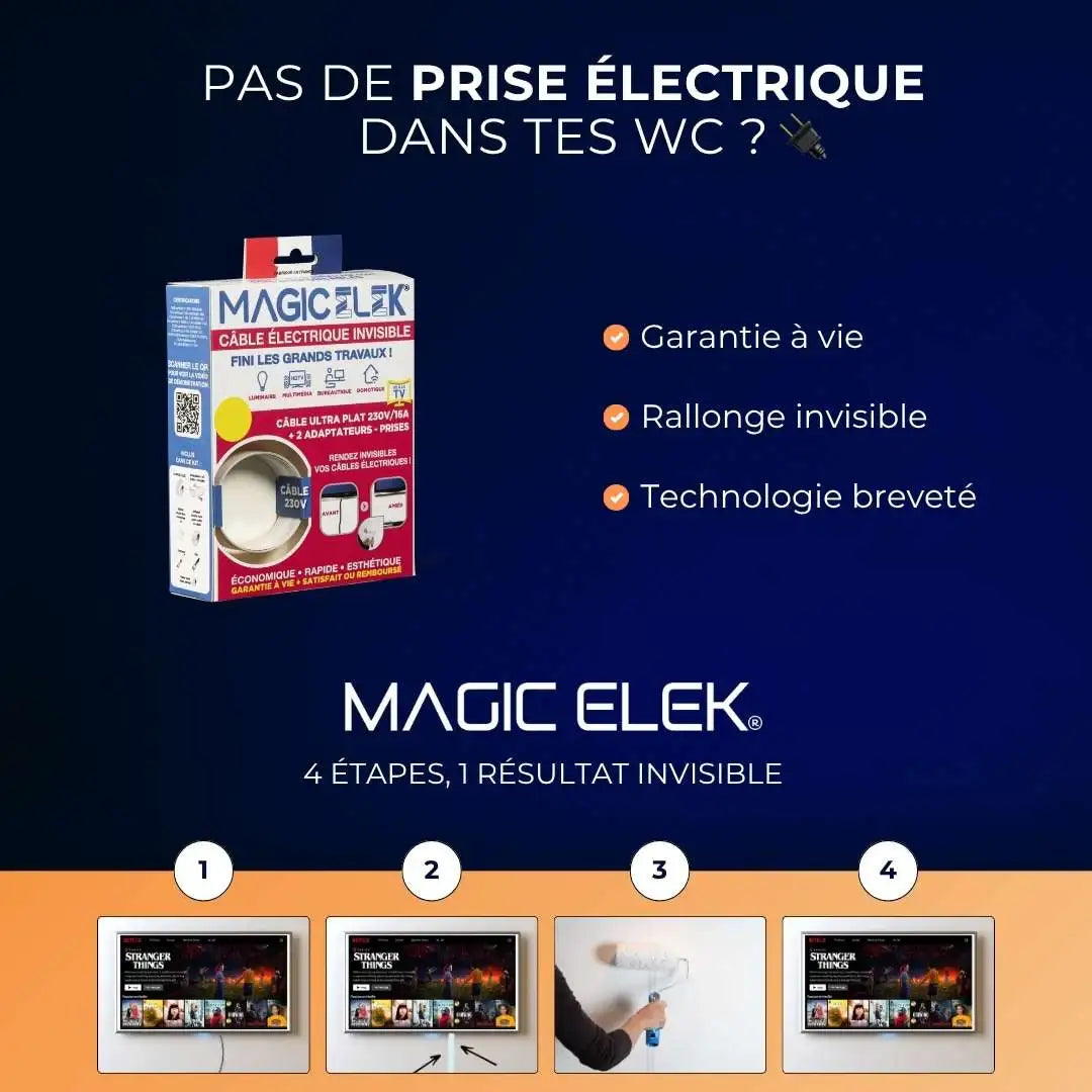 Câble électrique invisible MAGIC ELEK