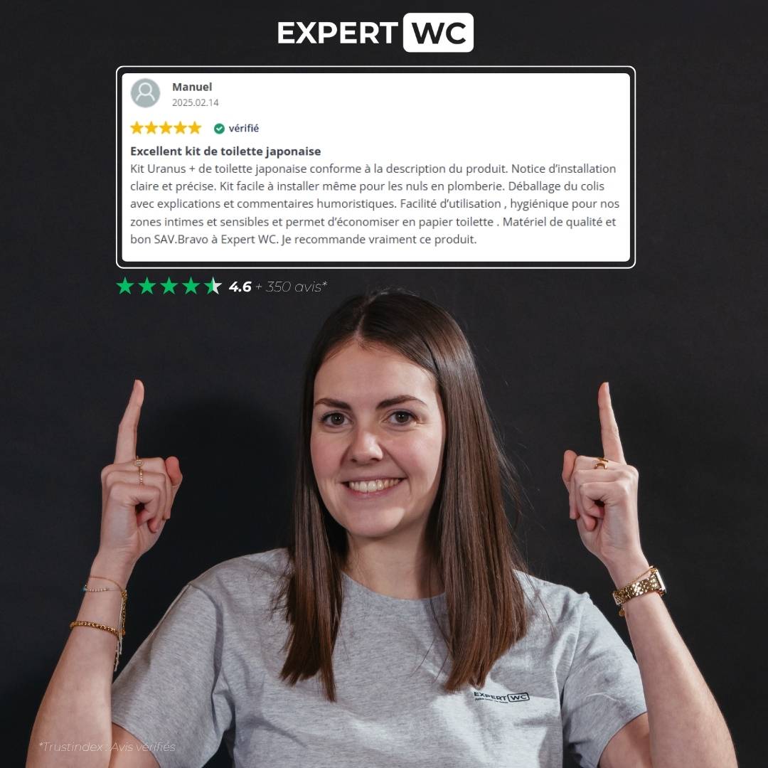 Avis client sur le kit WC japonais Uranus présenté par une conseillère Expert WC