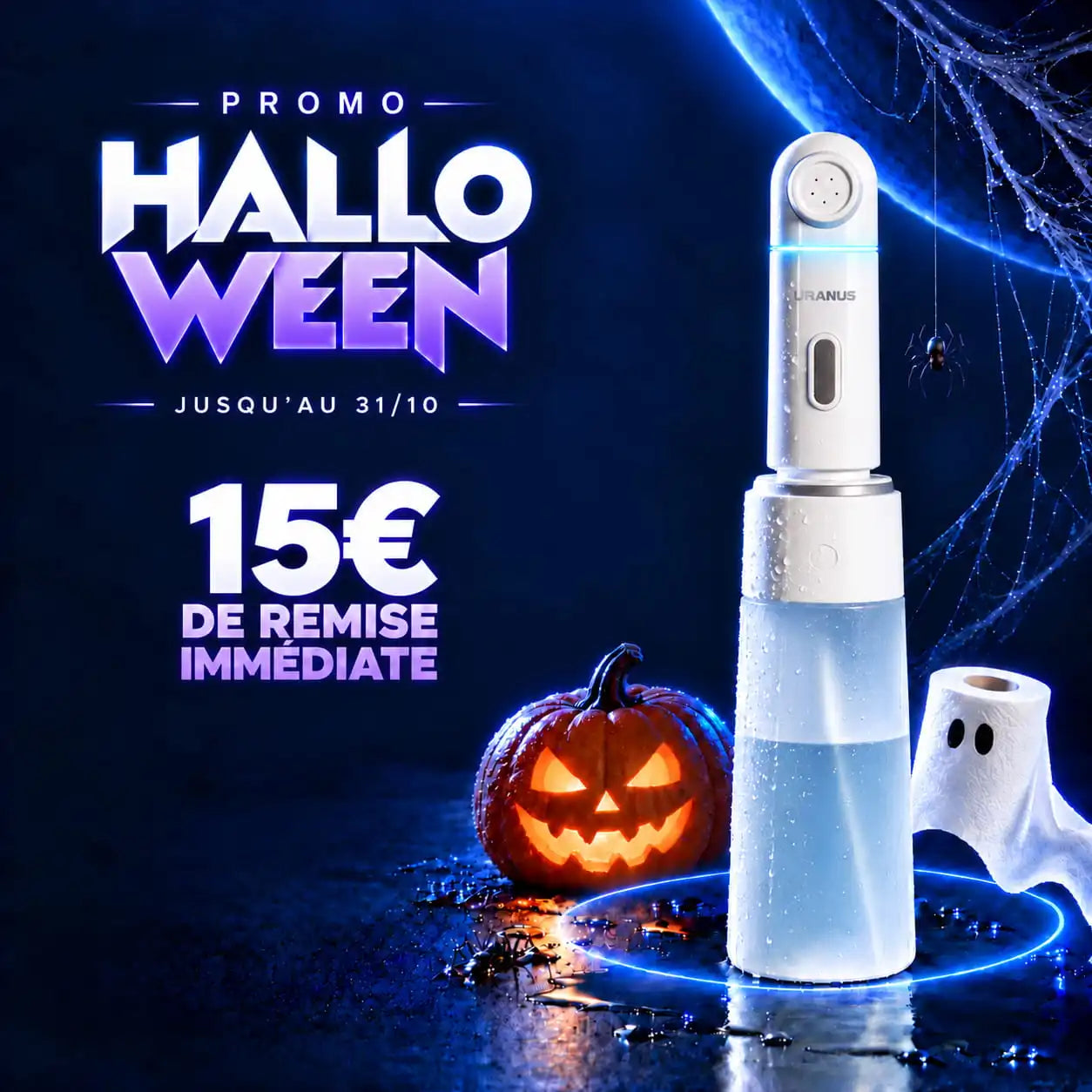 Bidet portable électrique Uranus Pocket+, visuel de l’offre Halloween